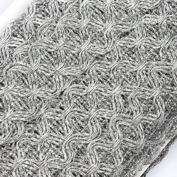 Тесьма отделочная 23 мм / 13.71 метров, TBY 904 цв.серебро