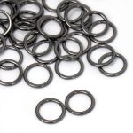 Кольца для купальника металл ⌀10.0 мм, черный никель, 010E.SW, 100 шт