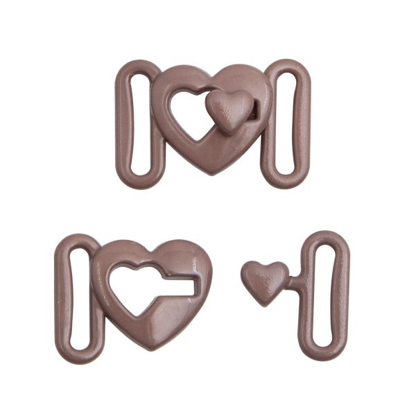 Пряжка-застежка для бюстгальтера металл 8.0 мм, металл/эмаль, C072 шиншилла, 10 шт