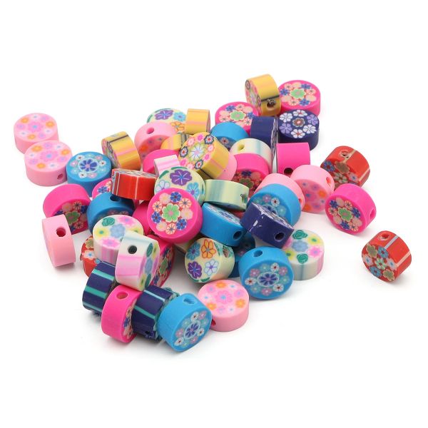 Бусины полимерная глина набор Цветы 2 10 мм, 20г, Astra&Craft