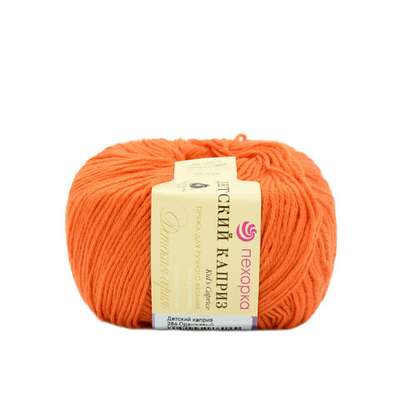 Пряжа Пехорка Детский каприз / уп.10 мот. по 50 г, 225 м, 284-Оранжевый