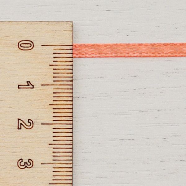 Лента атласная 2-сторонняя 3.0 мм / 100±2 метров, (037 яр.оранжевый), Globus