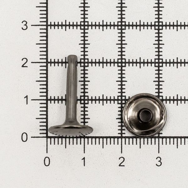 Хольнитены двухсторонние сумочные ⌀12 мм h-20 мм металл, черный никель, 69591, 100 шт