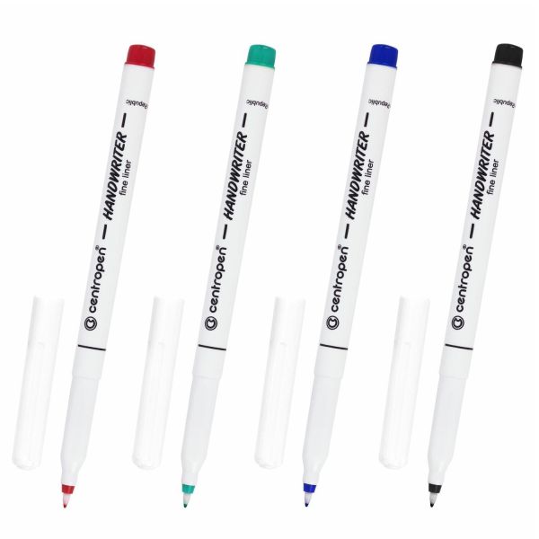 Ручки капиллярные (линеры) Handwriter 0.5 мм, 4 цвета 2551/4 мм, 2551/4, Centropen 2551/4