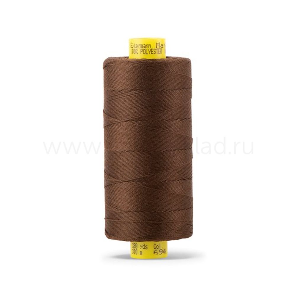 Нить отделочная Gutermann Mara 30/2, 300 м, 702404, 694 кофейный, 1 катушка