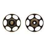 Кнопка пришивная для вязаных изделий латунь ⌀25 мм, 2 шт, под состаренную латунь, Prym 341850