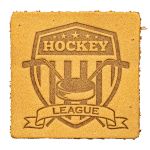 Термоаппликация из кожи Хоккей 5х5см, 100% кожа (48 песочный)