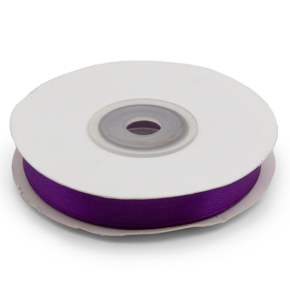 Лента атласная 1-сторонняя 12.0 мм / 22.86±1 метров, 171 т. фиолетовый, Globus