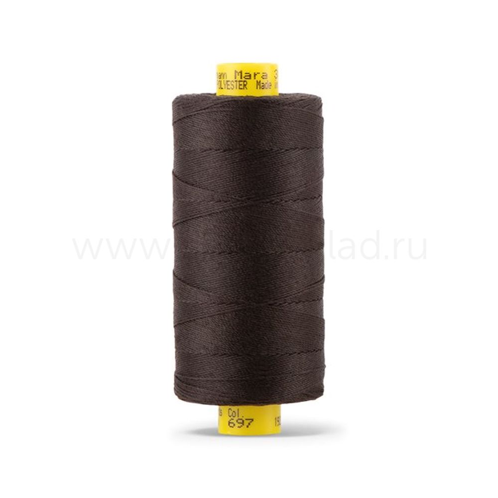 Нить отделочная Gutermann Mara 30/2, 300 м, 702404, 697 венге, 1 шт