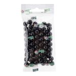 Бусины пластик ⌀10 мм, 50 г, микс цвета, круглые, Astra&Craft (619 черный), 1AL121-3