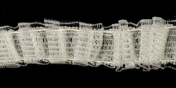 Лента (тесьма) шторная: сборка карандаш (1:2.6) 30 мм / 50 метров арт.Р.5817 цв.прозрачный