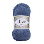 Пряжа Alize (Ализе) Diva / уп.5 мот. по 100 г, 350м, 353 ярко-синий A