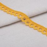 Кружево вязаное (тесьма) 10 мм / 25 метров, рис.9441 (желтый) С3805Г17