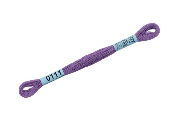 Мулине Gamma 100% хлопок, цв.0111 сиреневый, 24 мотка по 8 метров