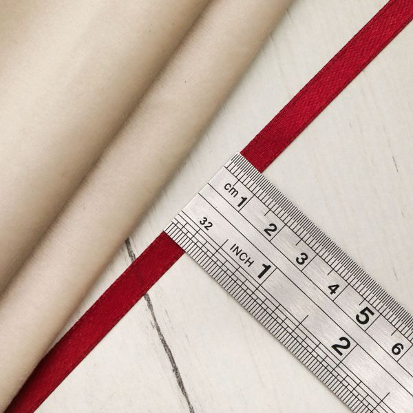 Лента атласная 1-сторонняя 6.0 мм / 22.86±1 метров, 028 т.красный, Globus