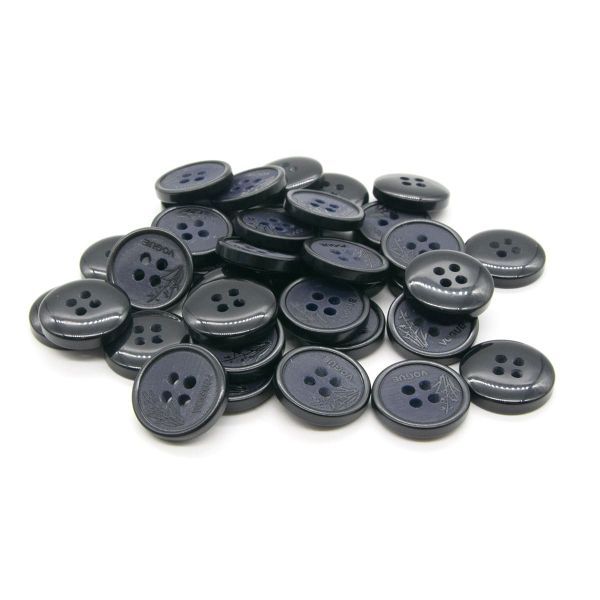 Пуговицы 4 прокола 24L (15мм), (Blue2 (синий2)), 36 шт
