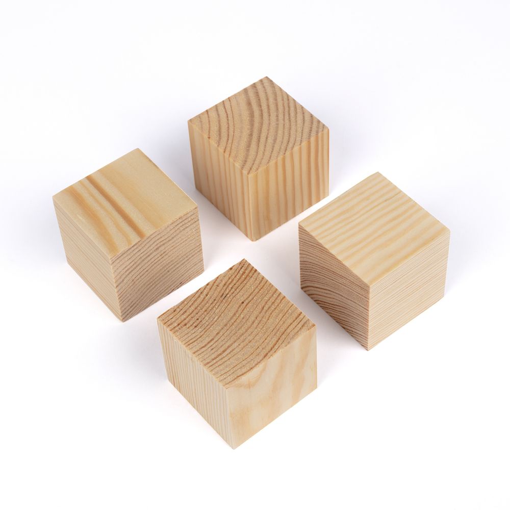 Заготовка деревянная Заготовка Кубики, сосна, 4.6х4.6х4.6 см, 4 шт, МН-60 Mr.Carving
