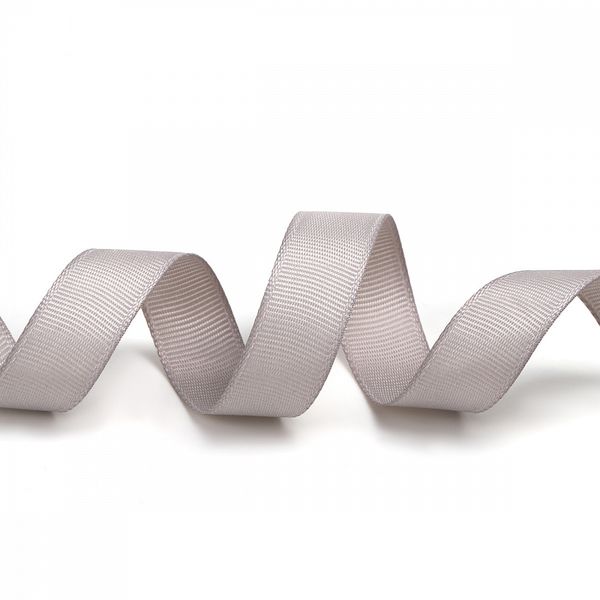 Лента репсовая (в рубчик) 15мм цв. 012 серый уп.91,4м, Ideal