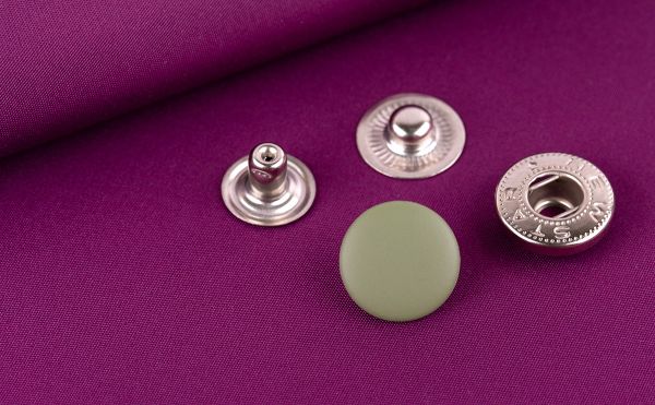 Кнопка Альфа (S-образная) ⌀15 мм, 72±5 шт, soft-touch металл, оливковый soft-touch, Micron