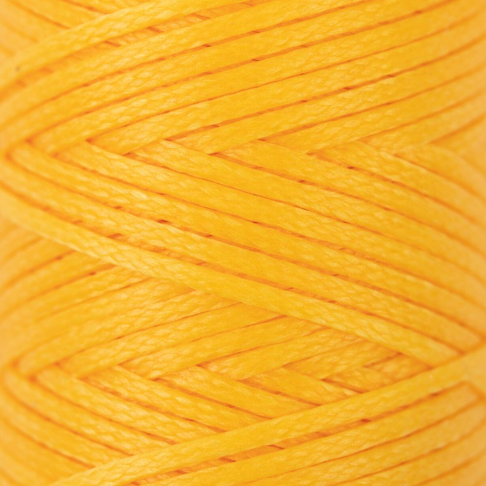 Нитки для кожи вощёные, плоские 0.8 мм, 25 м, 1 катушка, 009 жёлтый, LC-001 Промысел