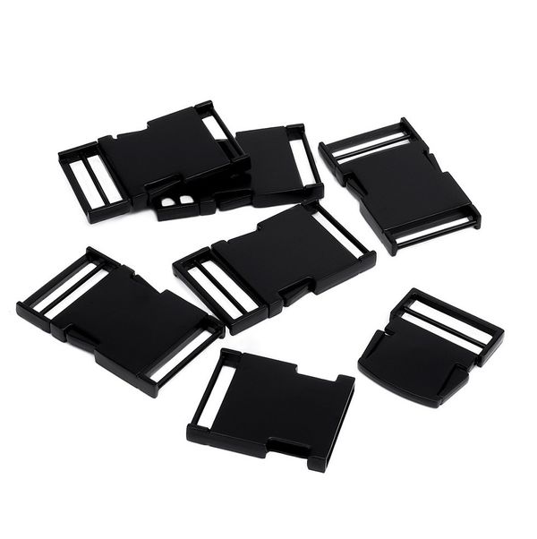 Фастекс (пряжка трезубец) металл 30 мм, 58x35 мм, мат.черный, 6 шт