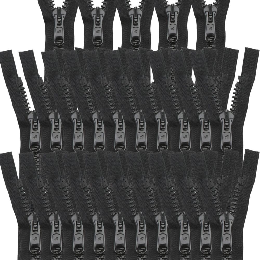 Молния трактор Arta Т8 (8 мм) 2 зам., разъем., 60 см, ОПТ. УП., 25 шт, 077 черный