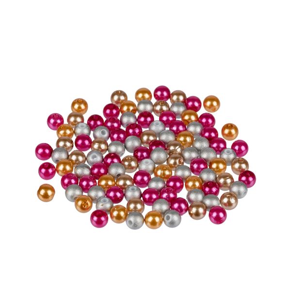 Бусины пластик ⌀6 мм, 100±2 г (10х10±0.2 г), №03 ассорти, Zlatka PB-1