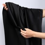 Атлас стрейч для нижнего белья 107 г/м², 125 см / 0.5 метра, 0180 цв.черный