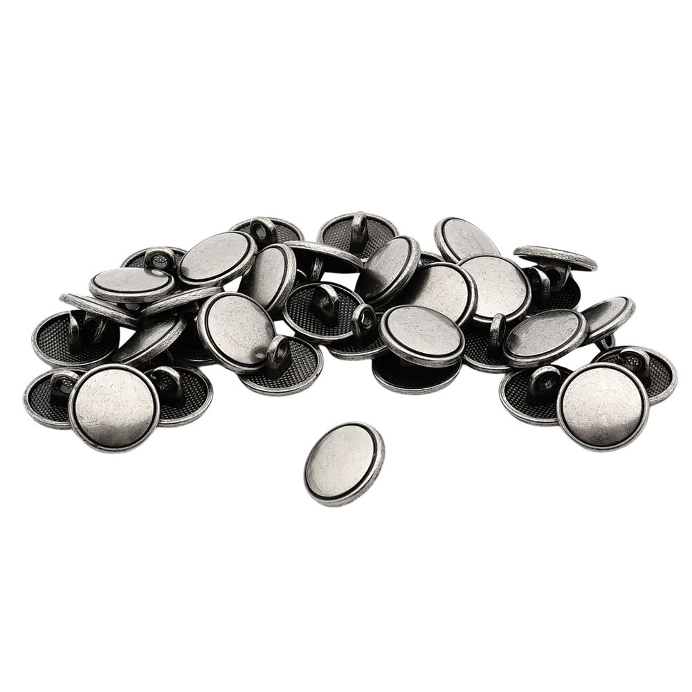 Пуговицы на ножке 20L (12,5мм), металл (DAS серебро черненое), ME_678, 36 шт