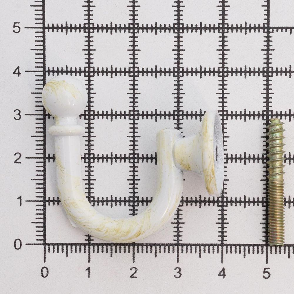 Крючок-держатель для подхватов 35 мм, металл, 9 золото/белый, A681(K-12)
