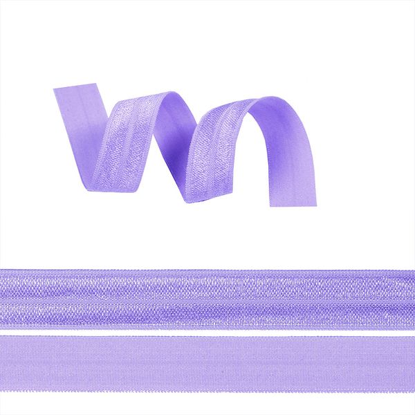 Резинка бельевая (окантовочная) блестящая 15.0 мм / 50 метров, F166 сиреневый