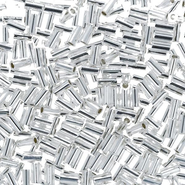 Бисер Toho Bugle 3 (3 мм), 500 г, 0021 серебристый