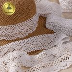 Набор вязаного кружева Kruzhevo №2 цв.белый (4 дизайна по 2м)