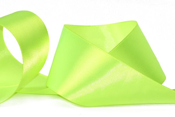 Лента атласная 1-сторонняя 50.0 мм / 33±2 метра, 057 желто-зеленый, Gamma