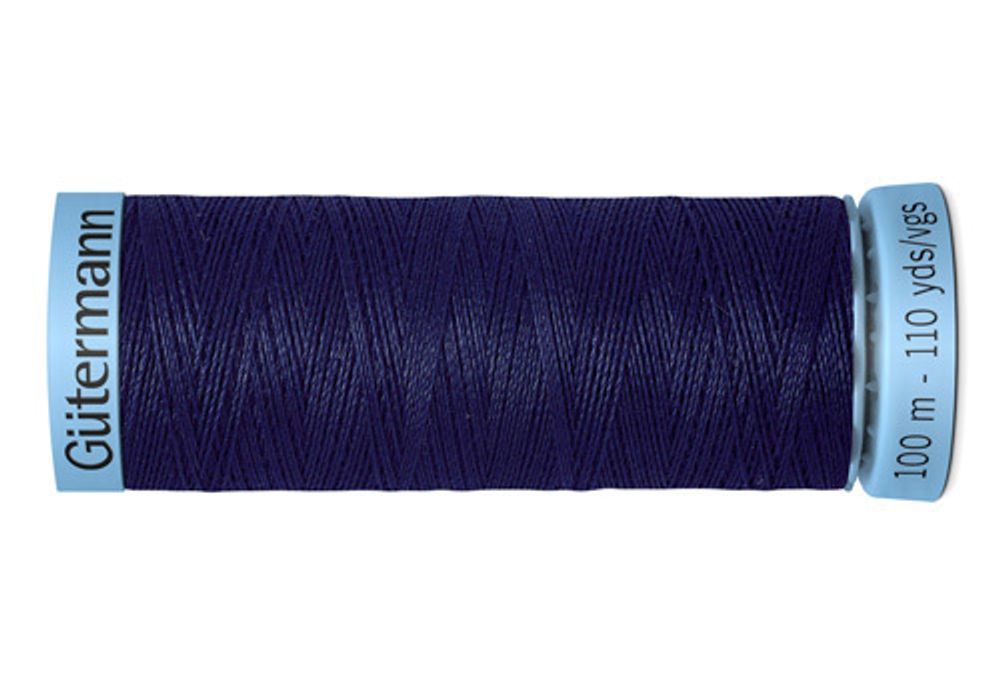 Нитки шелковые Gutermann Silk S303, 100м, 310 т.чернильный, 5 катушек