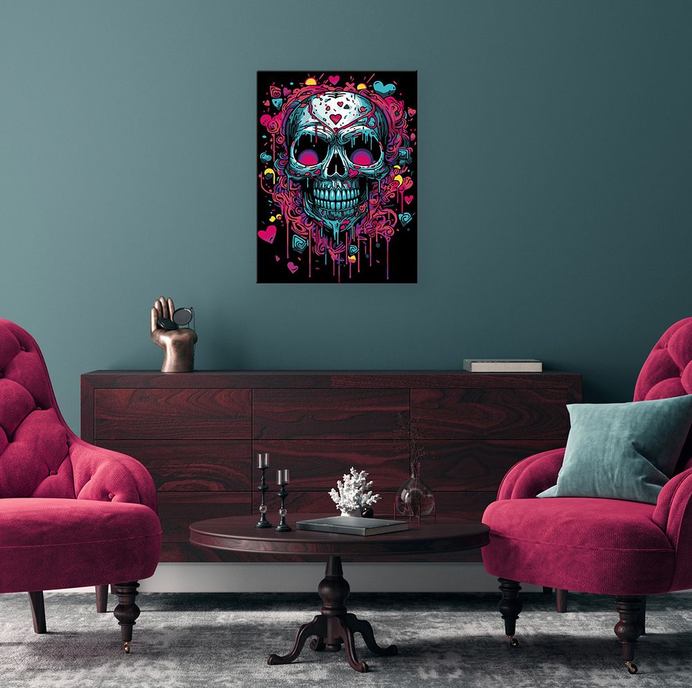 Картина по номерам Фрея PNB/PMC-277, Череп. Поп-арт, (цветной холст) 40х30 см