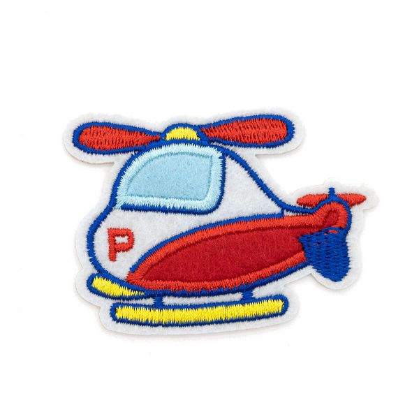 Термоаппликация Вертолёт, красный/синий 5,0х6,8см, Hobby&Pro