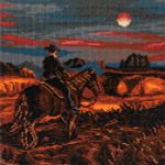 Алмазная (кристальная) мозаика Фрея ALPD-246, на подрамнике Ковбой, 30х30 см