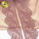 Кружево на сетке 70 мм, 2107 цв.N6615 розовая пудра уп.13.71м, Kruzhevo