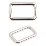 Рамка прямоугольная металл 25 мм /33х21 мм/ никель, ГУ12749, 4 шт