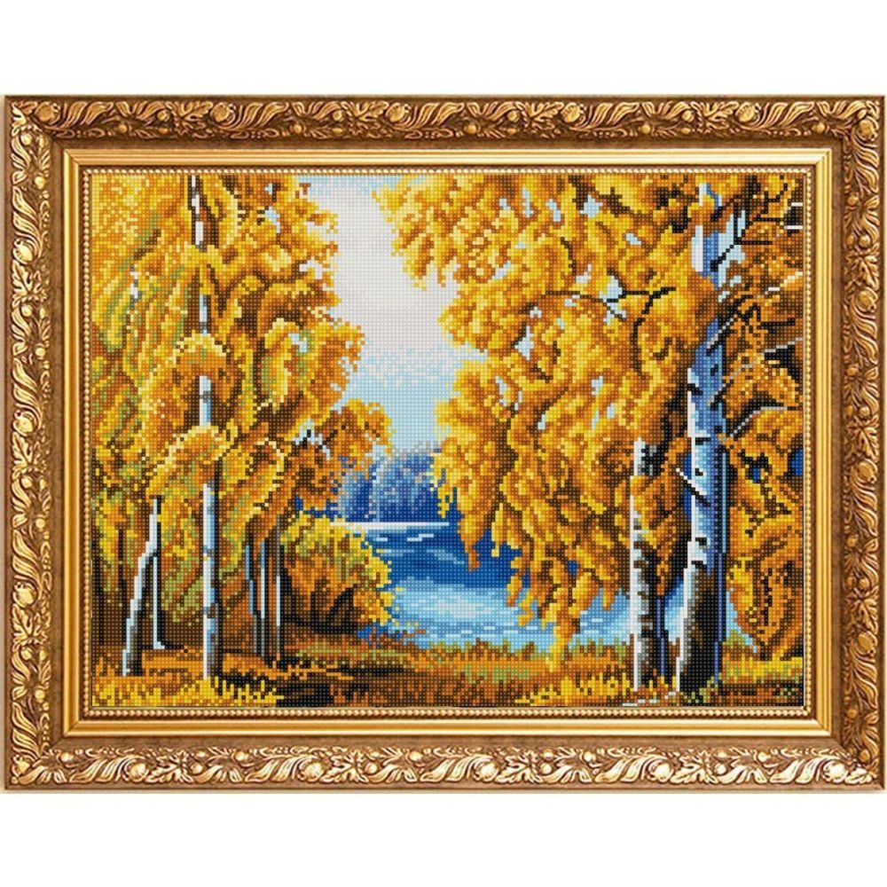 Рисунок для вышивания бисером Конек, 9970 Янтарный лес 29х39 см