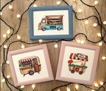 Набор для вышивания нитками LetiStitch, Счастливых праздников 14х8, 13х10, 11х11 см