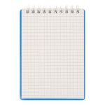 Блокнот с пластиковой обложкой, тиснение серебряной фольгой, 500 мкр, на гребне, A6 80 л., 4 шт, клетка, Голубой 01045, Светоч 80Б32