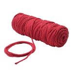 Шнур круглый х/б ⌀4.0 мм / 100 метров, (бобина) (красный)