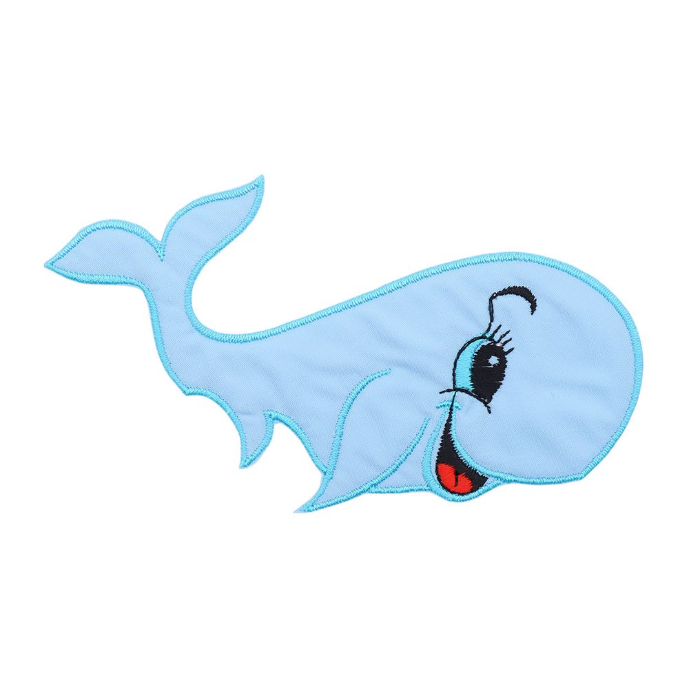 Термоаппликация Кит, 117х96мм 10 шт (голубой), 130061