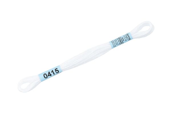 Мулине Gamma 100% хлопок, цв.0415 белый, 24 мотка по 8 метров