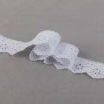 Кружево шитьё 37 мм / 9±0.2 метров, Турция, белый, Gamma GYEM-3702