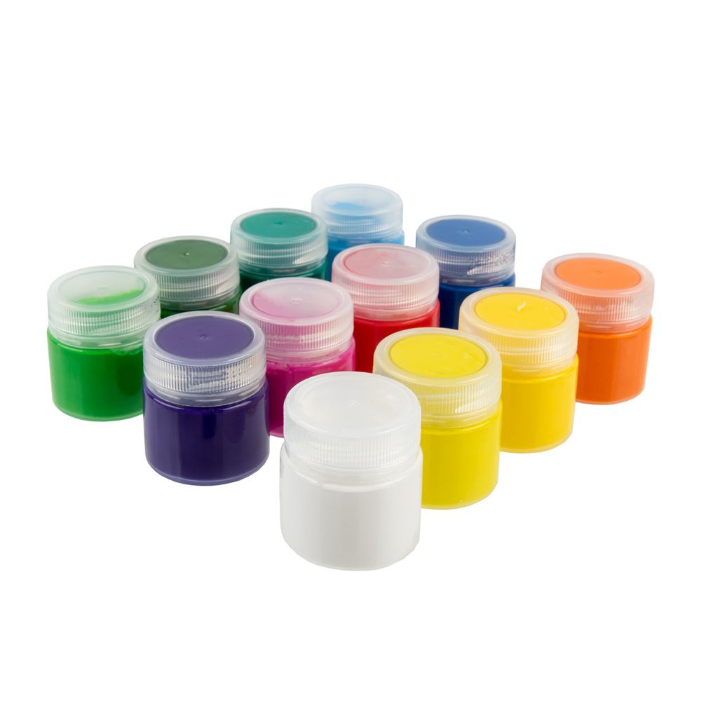 Краска гуашь 12 цв.х20 мл, в пластиковом контейнере, Лео LNGB-12