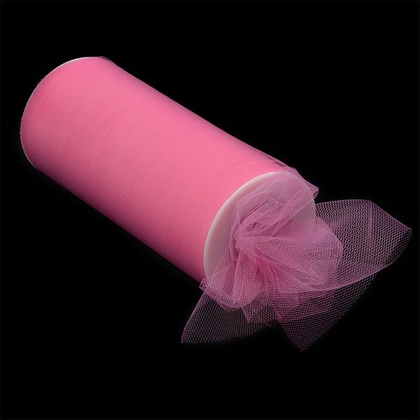 Фатин на шпульке средней жесткости 150 мм / 22.86 метра, TBY.MS.200.41, цв.41 т.розовый