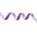 Лента декоративная Горох, 20.0 мм / 25±1 метров, (08 фиолетовый/белый), YH97